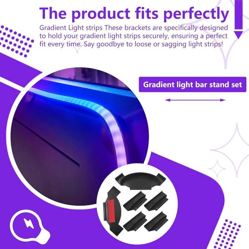 Philips Hue Play Gradient Light Strip Holder Bracket Set 55 65 75 Inch Mounting Clips - Image 4